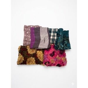 Assorted Lightweight Patterned Scarves Floral Paisley Geometric Multi-Color Lot